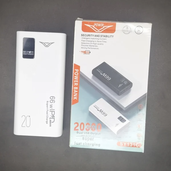 66W Super Fast Charging Power Bank – Dual USB, LED Display - Image 3 | Karkhano Market Pakistan