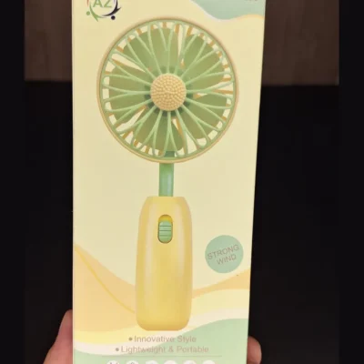 AZ Mini Handheld Fan (2) AZ Mini Handheld Fan – Daisy Design, USB Type-C - Image 2 | Karkhano Market Pakistan