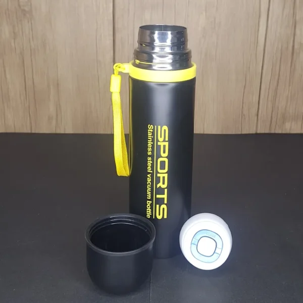 Black Sports Stainless Steel Vacuum Bottle (2) Black Sports Stainless Steel Vacuum Bottle