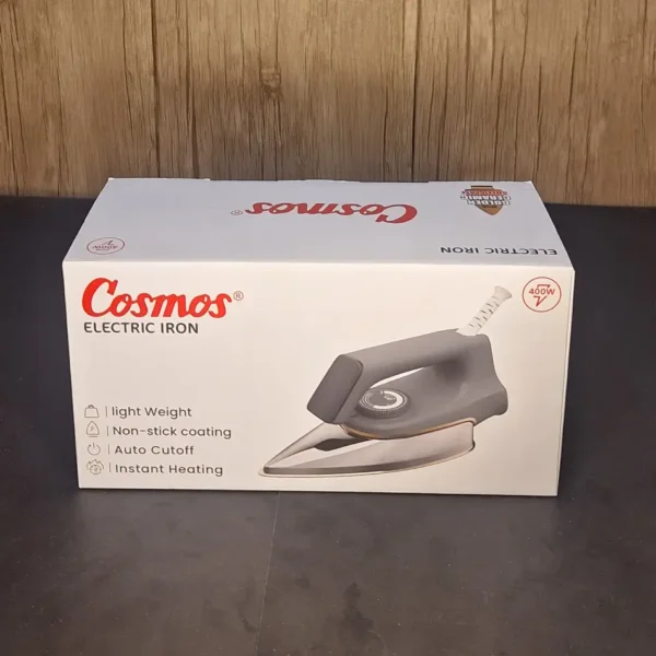 Cosmos 400W Lightweight Electric Dry Iron Auto Cutoff (4) Cosmos 400W Lightweight Electric Dry Iron – Auto Cutoff