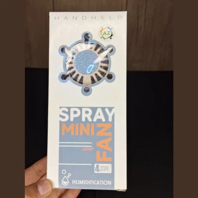 Handheld Spray Mini Fan with Humidifier (2) Handheld Spray Mini Fan with Humidifier | 4-Speed USB Rechargeable Misting Fan SL6618 - Image 4 | Karkhano Market Pakistan