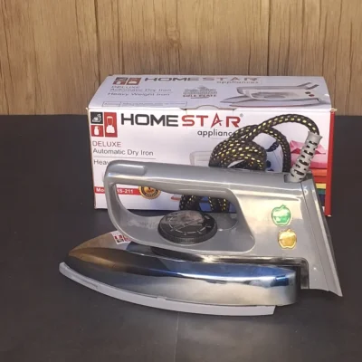 HomeStar HS-211 500W Heavy Dry Iron – Non-Stick Plate (3) HomeStar HS-211 500W Heavy Dry Iron – Non-Stick Plate — Homestar Hs 211 500w Heavy Dry Iron – Non Stick Plate 3 | Karkhano Market Pakistan