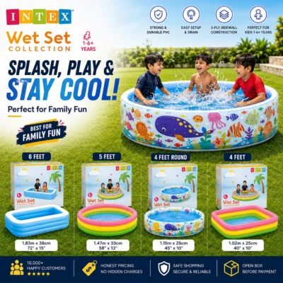 Intex wet set collection - inflatable kids swimming pools Intex wet set collection - inflatable kids swimming pools cover image