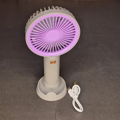 Mini Handheld Fan with Phone Stand & USB Charging - Image 4 | Karkhano Market Pakistan