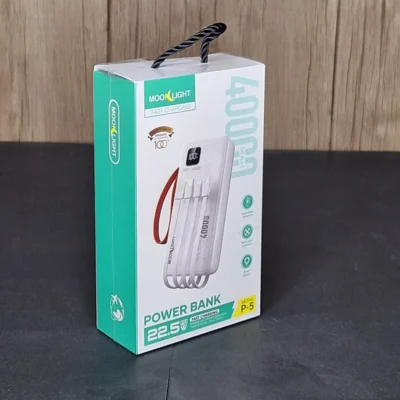 Moonlight P-5 40000mAh Fast Charging Power Bank (4) Moonlight P-5 40000mAh Fast Charging Power Bank - Image 3 | Karkhano Market Pakistan