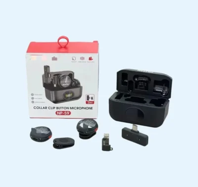 NeePho NF-59 Wireless Collar Clip Button Microphone 3 NeePho NF-59 Wireless Collar Clip Button Microphone - Image 3 | Karkhano Market Pakistan