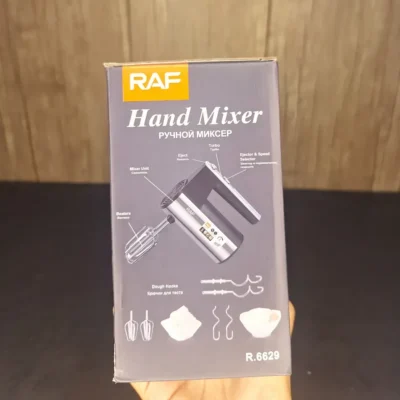 RAF R.6629 Hand Mixer 800W 5 Speed Turbo with Dough Hooks — Raf R.6629 Hand Mixer 800w 5 Speed Turbo With Dough Hooks | Karkhano Market Pakistan