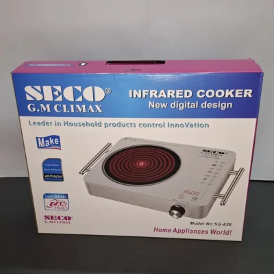 SECO G.M CLIMAX Infrared Cooker SG-625 Box SECO G.M CLIMAX Infrared Cooker SG-625 | upto 3500W Digital Display & Timer - Image 4 | Karkhano Market Pakistan