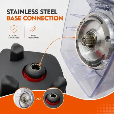 Silver crest blender juicer gear and jug base infographic image Silver Crest SC-1589 Professional Blender