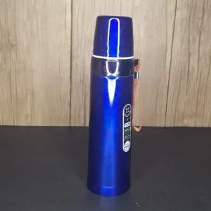 Blue Color Stainless Steel Metallic Water Bottle 800ML - Buy Online Pakistan | Karkhano Market