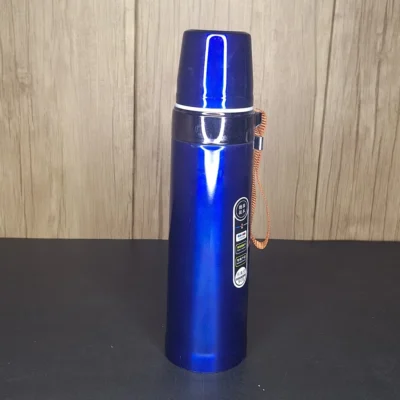 Blue Color Stainless Steel Metallic Water Bottle 800ML - Buy Online Pakistan | Karkhano Market