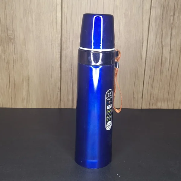 Blue Color Stainless Steel Metallic Water Bottle 800ML - Buy Online Pakistan | Karkhano Market