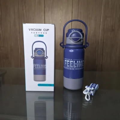 Baoluocc Insulated Vacuum Cup 800mL Navy Blue Stainless Steel with Handle with Box Best Insulated Vacuum Cup for Hot Beverages