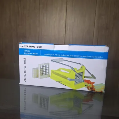 JETL HPG-062 Jumbo Potato Cutter Neon Yellow with Suction Base and Dual Blade System (4) Jumbo Potato Cutter with Dual Blade System
