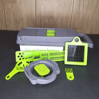 Kitchen Ideas 14-Piece Veggie Slicer (2) 14-in-1 Vegetable Slicer Dicer Grater Mandoline Set