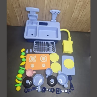 Kids Kitchen Toy Set – Realistic Water Pump Playset for Girls