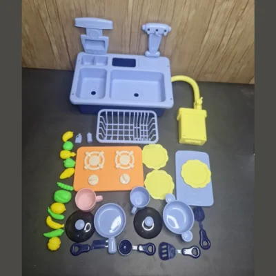 Kids Kitchen Toy Set – Realistic Water Pump Playset for Girls
