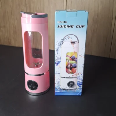 Portable Juicer Cup with Box HP-118 Portable Juicer Cup – Compact 450ml Fresh Juice Maker