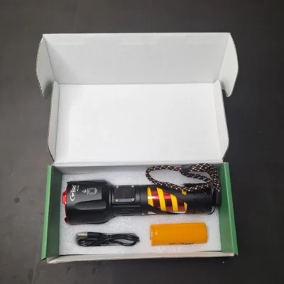 Rechargeable LED Flashlight in Box Powerful Rechargeable LED Flashlight | Waterproof Torch