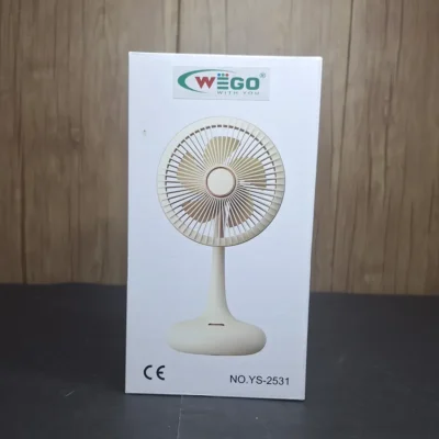 WEGO YS-2531 Rechargeable Table Fan | 3-Speed USB