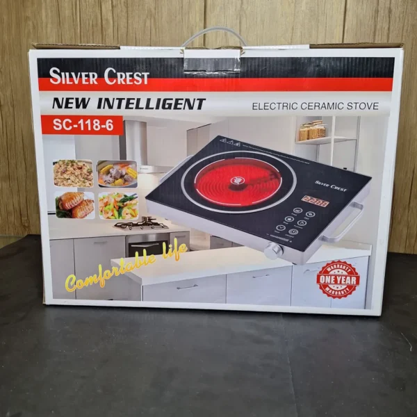 Silver Crest Portable Electric Ceramic Cooktop Box Silver Crest Portable Electric Ceramic Cooktop – 3500W