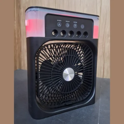 Spray Fan Air Cooler – Rechargeable RGB Mist Humidifier Fan