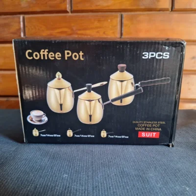 Coffee pot set showing 7oz 14oz 21oz sizes Box Elegant Coffee Pot Set – Premium Kitchen Pick