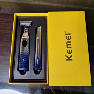 Kemei Precise Hair Trimmer with Eyebrow Tool