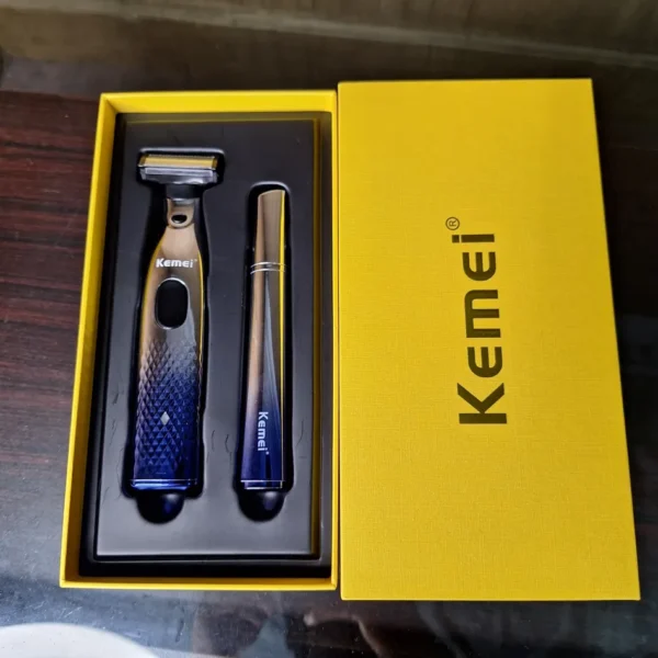 Kemei KM-3236 2-in-1 Hair Trimmer and Eyebrow Trimmer Grooming Kit (2) Kemei Precise Hair Trimmer with Eyebrow Tool