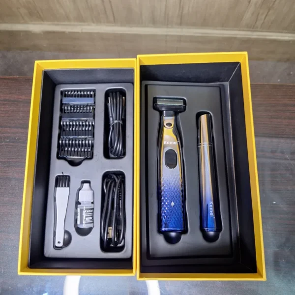 Kemei KM-3236 2-in-1 Hair Trimmer and Eyebrow Trimmer Grooming Kit (3) Kemei KM-3236 2-in-1 Hair Trimmer and Eyebrow Trimmer Grooming Kit
