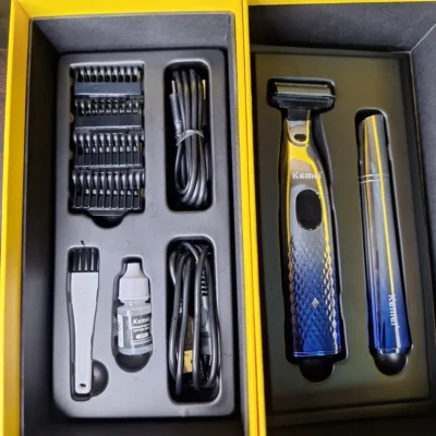 Kemei KM-3236 2-in-1 Hair Trimmer and Eyebrow Trimmer Grooming Kit