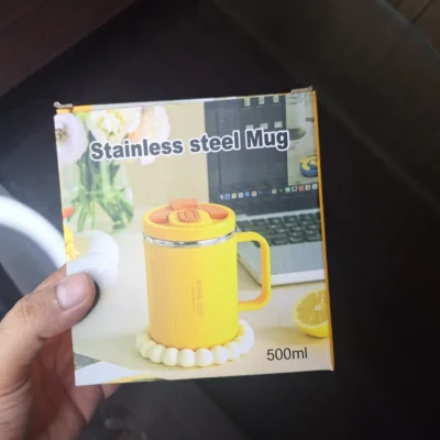 Stainless Steel Mug with Straw – 500ml Pick