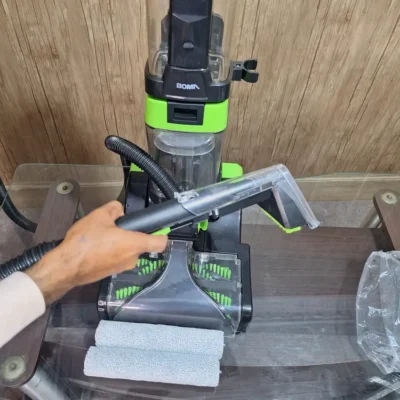 BOMA carpet washer full profile with hose extended