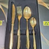 AVD 24-piece gold cutlery set place setting in gift box