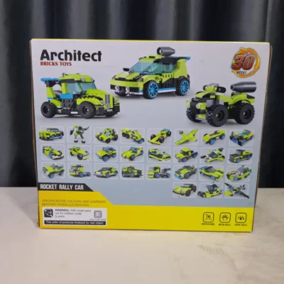 Architect Bricks Toys 3128 box back showing all 30 buildable models