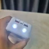 Prior P31 power bank USB-A and Type-C output ports with LED flashlight lit