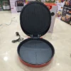 MITCMOLARD MM-PM-02040 - Open Dual Plates MITCMOLARD MM-PM-02040 open showing ridged grill plate and waffle-textured pizza plate