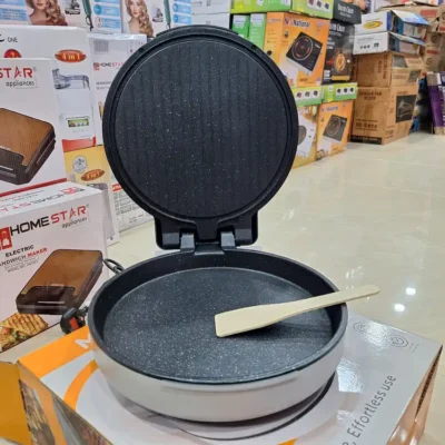 MITCMOLARD MM-PM-02035 - Open Plates MITCMOLARD MM-PM-02035 open showing non-stick grill and pizza plates with spatula