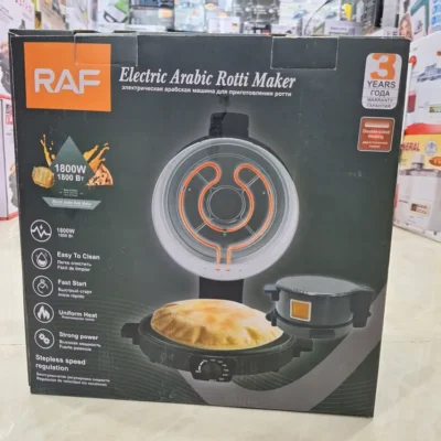 RAF Electric Arabic Rotti Maker retail box front alternate view
