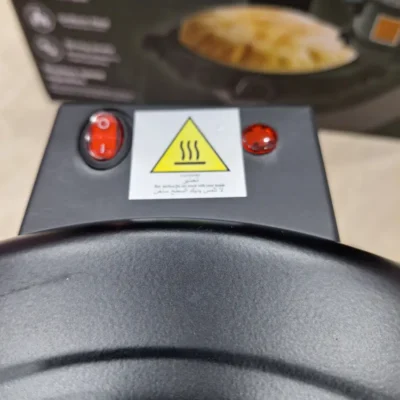 RAF Electric Arabic Rotti Maker power switch and hot surface caution label