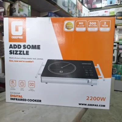 Geepas GIC6926P - Retail Box Side Panel Geepas GIC6926P infrared cooker retail box side panel