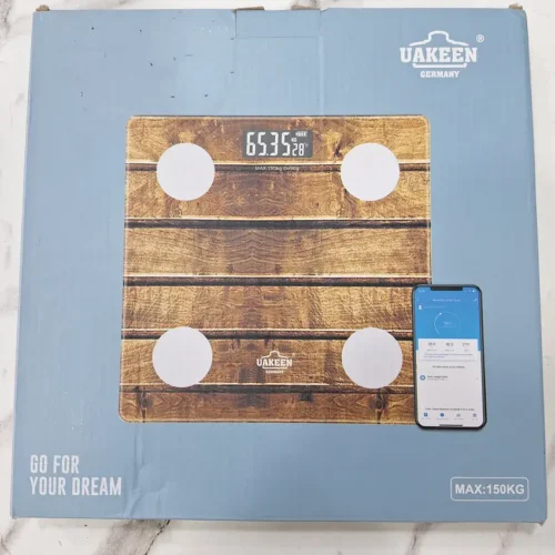 Uakeen ZL-2902 - Retail Box Front Uakeen ZL-2902 smart bathroom scale retail box front