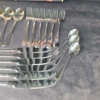 Close-up of Alomi cutlery set knives and forks