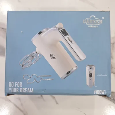 Uakeen ZL-2304 digital hand mixer retail box side panel