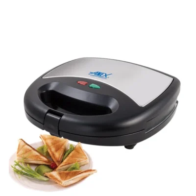 Closed Unit with Plated Sandwiches Anex AG-1037C sandwich maker with toasted sandwiches