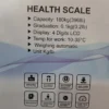 iScale S Bathroom Scale - Box Specifications Panel