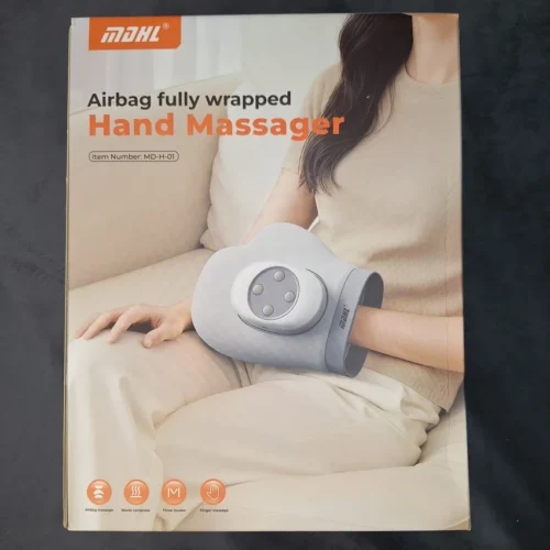MDHL H-01 Hand Massager - Retail Box Front MDHL H-01 Hand Massager - Retail Box Front