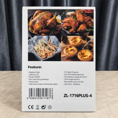 Uakeen 10L Digital Air Fryer ZL-1716 PLUS — product view 6 Uakeen 10L Digital Air Fryer ZL-1716 PLUS product view 6