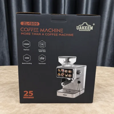 Uakeen Espresso Coffee Machine with Grinder ZL-1509 — product view 12 Uakeen Espresso Coffee Machine with Grinder ZL-1509 product view 12
