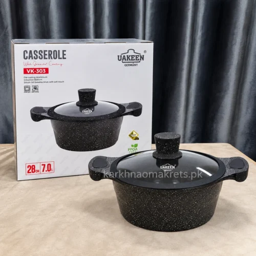 Uakeen VK-303 7L 28cm Granite Casserole casserole with retail box